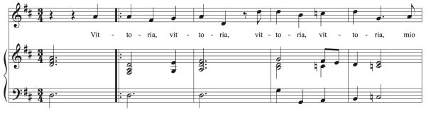 Giacomo Carissimi: Vittoria, vittoria (transposed to 8 keys)