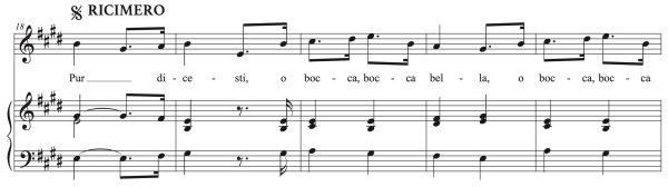 Antonio Lotti: Pur dicesti, bocca bella (transposed to 8 keys)