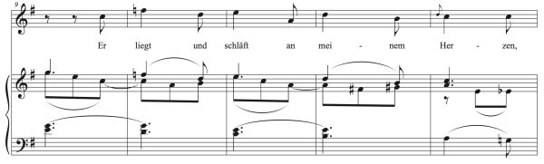 Franz Schubert: An die Nachtigall (transposed to 7 keys)