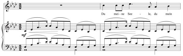 Robert Schumann: Widmung (transposed to 11 keys)