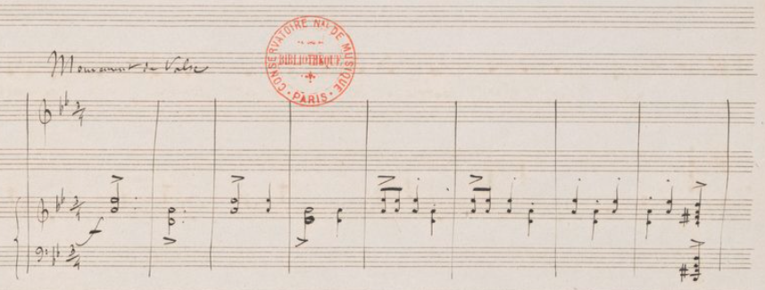 Saint-Saens Danse macabre holograph manuscript source
